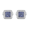 Swarovski Crystal Effect Square Stone Cuff Links